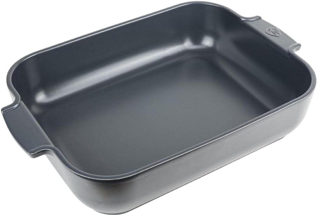 Ovenschaal Rechthoekig - Keramische Schaal - Gerechten Bereiden - Hoge Randen - 4 Liter - Leisteen Grijs