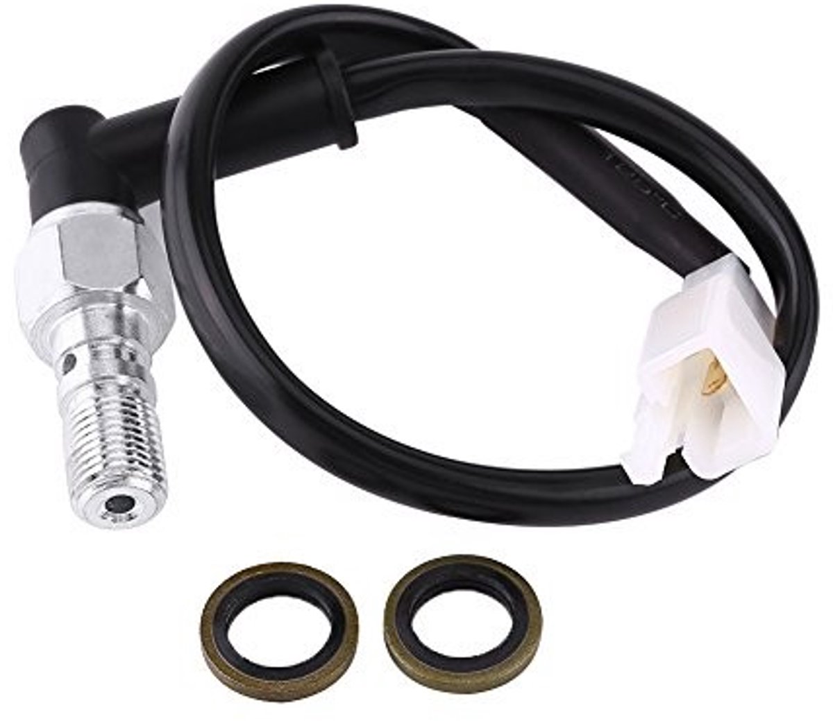 Dailygoods - Universele Motorfiets Remdrukschakelaar - Hydraulisch - M10 x 1.25MM - Holle Schroef - Zwart - Achterlichtschakelaar