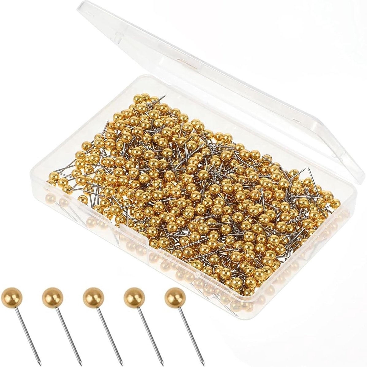 500 Stuks Gouden Map Push Pins, Decoratieve Duimnagels voor Wereldkaart en Pinbord, Perfect voor Markeren en Decoratie
