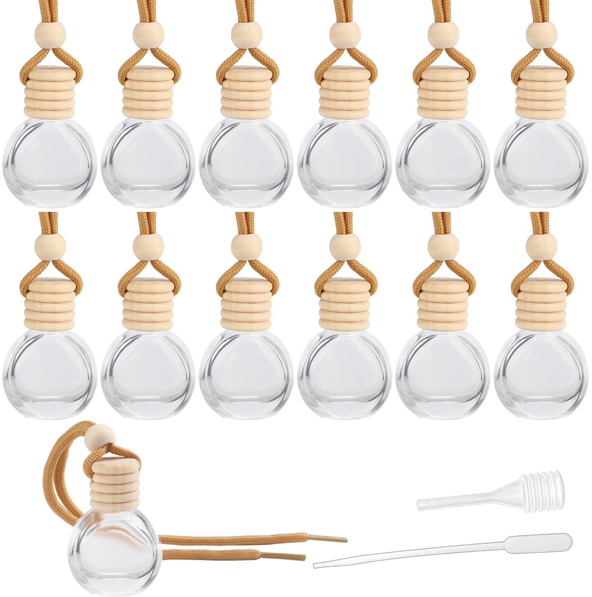 Dailygoods- Parfumfles 10 ml - Navulbaar - Aromatherapie - Luchtverfrisser - Decoratie - Houten kap voor geurverspreiding - Geur Diffuser
