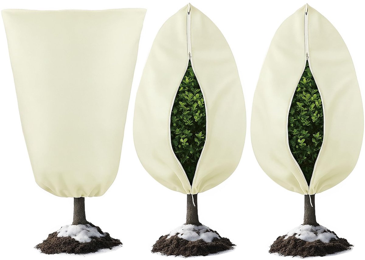 Dailygoods- Plantenbescherming 80 x 100 cm - Winterbescherming - Vorstbescherming - Bescherming tegen dieren - Sterke stof - Multifunctioneel - Plantenhoes