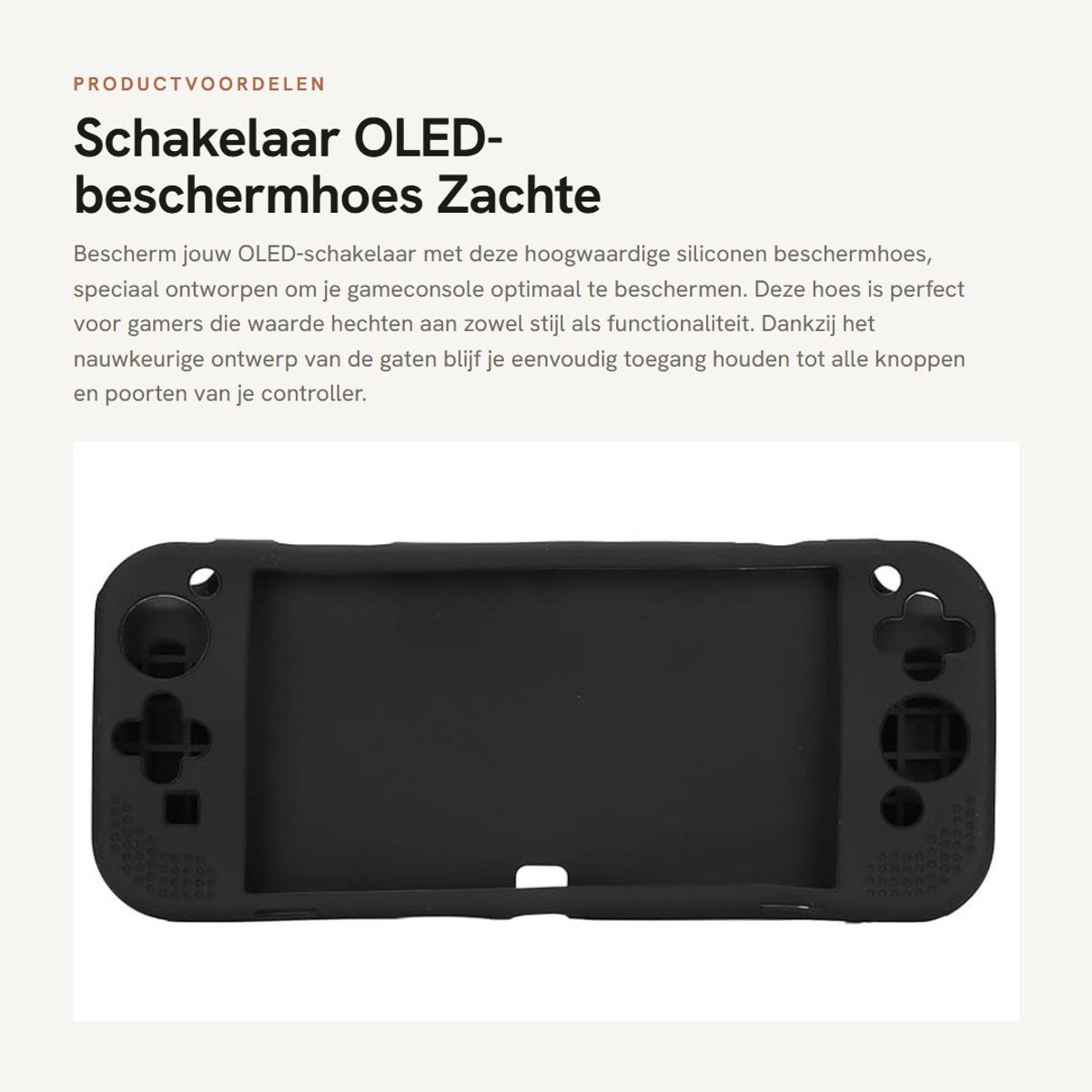 Dailygoods - Schakelaar OLED-beschermhoes - Zachte Siliconen Hoes - Krasbestendig - Allround Bescherming - Gameconsole Accessoire - Voor Gamepad - Bes...