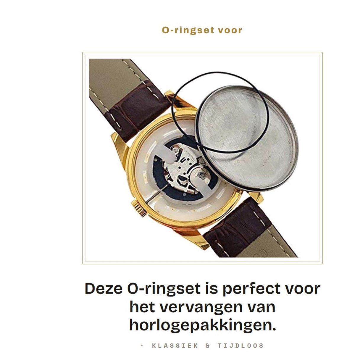 Dailygoods- O-ringset Waterdicht - Rubberen Afdichtingsringen - Horlogepakkingenset - Hoogwaardig Rubbermateriaal - Eenvoudig te Gebruiken - Flexibel en Comfortabel - Horlogeafdichting