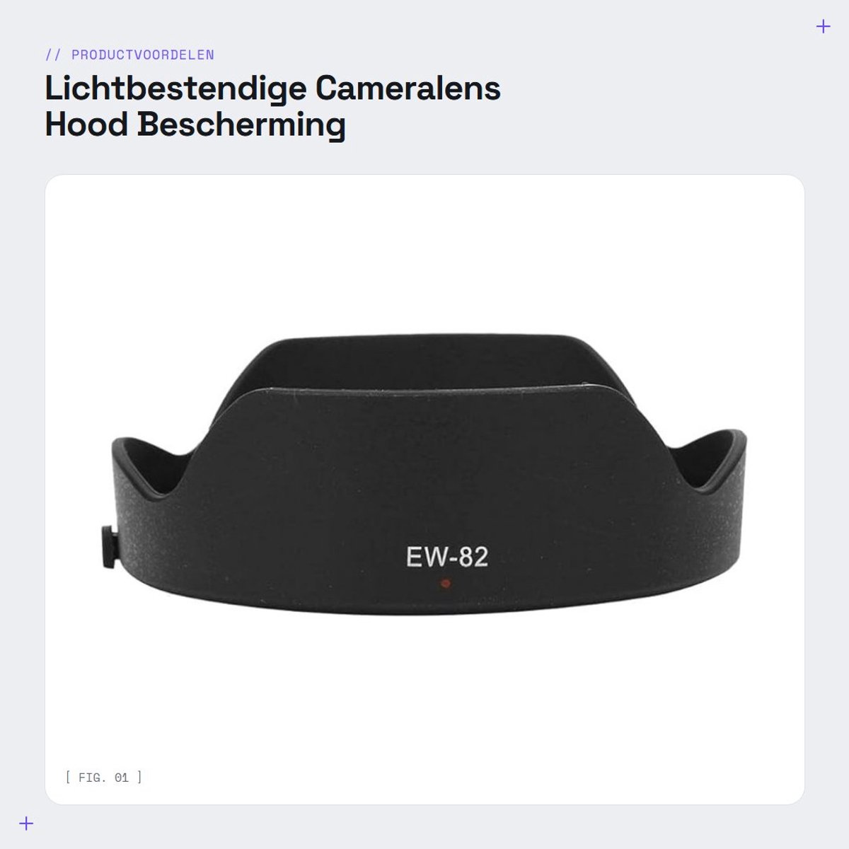 Dailygoods- Lenskap Lichtbestendig - Cameralenskap - Kunststof - Voor 16-35mm F4L IS USM - Gewicht 26g - Bescherming tegen schittering - Lenshood