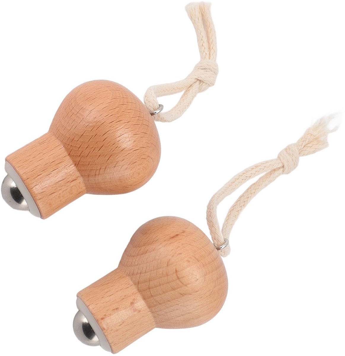 Dailygoods- Massage Roller Houten - Gezichtsmassage Roller - 2 Stuks - Koud/Warm Gebruik - Hoogwaardig Beukenhout - Langdurig en Comfortabel