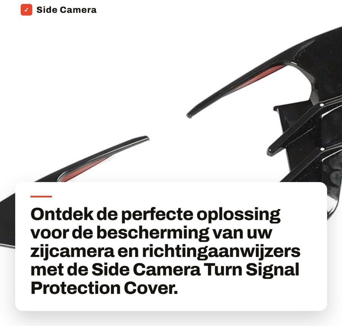 Dailygoods- Turn Signal Cover Beschermend - Camera Cover - Zijkamera Beugel - Vervangingsdeksel - Sportief Ontwerp - Eenvoudige Installatie