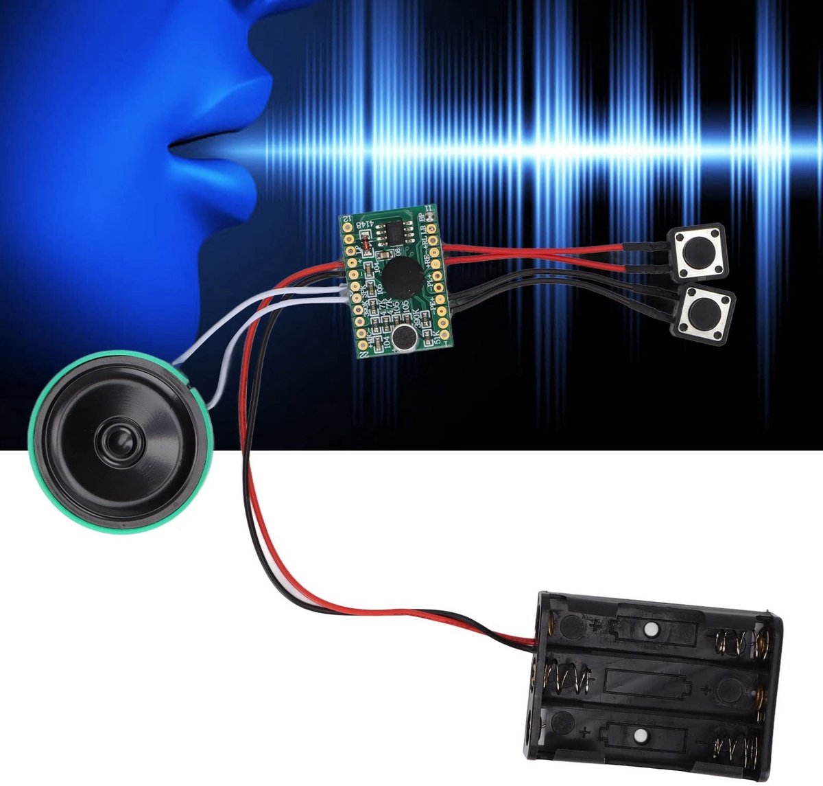 Dailygoods - Geluidsmodule - Opneembare Muziek Chip - Voor Kaarten en Geschenken - Creatief en Uniek - DIY Geluidsmodule - Perfect voor Cadeaus - Idea...