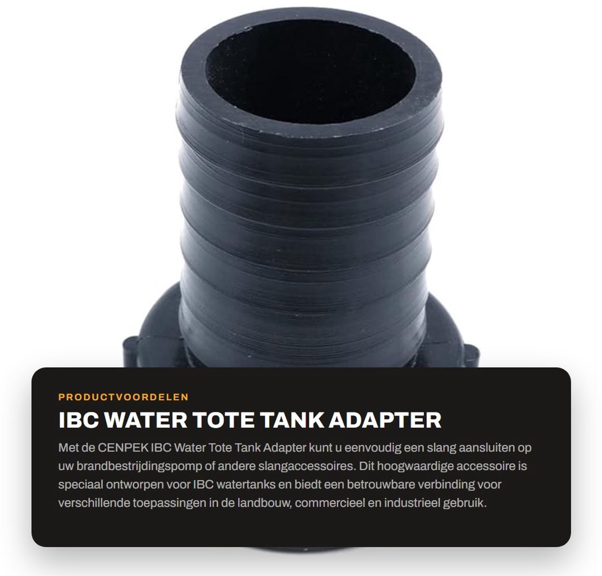 Dailygoods - IBC Water Tote Tank Adapter - Tuin - 2 inch - 50mm - Industrie - Wateropslag - Geschikt voor diverse tanks