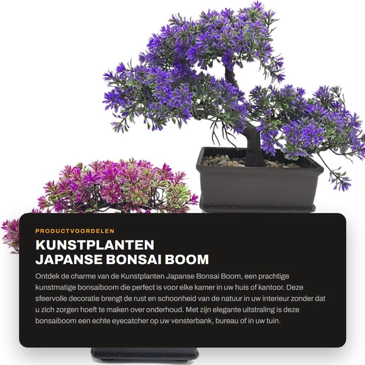 Dailygoods- Kunstplant Japanse Bonsai Boom - Kunstmatige Bonsaiboom in pot - Nepplant voor binnen - Decoratie voor huis/kantoor - Milieuvriendelijk materiaal - Brengt geluk en rijkdom