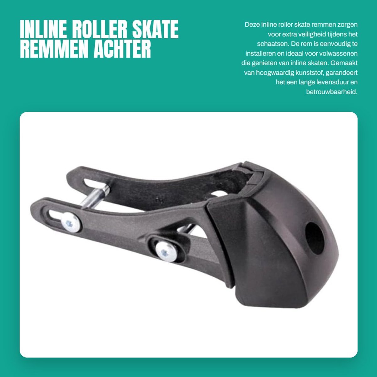Dailygoods- Roller Skate Remmen Universele Vervanging - Achter Remblok - Accessoires - Eenvoudig te Installeren - Duurzaam Kunststof - Veiligheid tijdens Schaatsen - Rolschaatsrem
