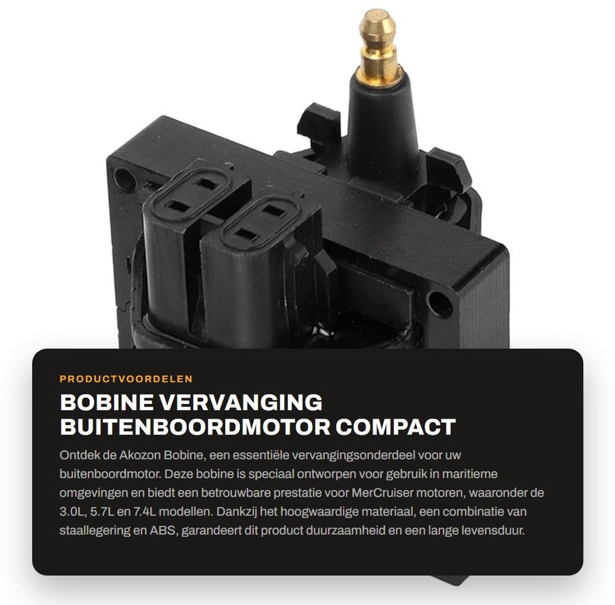 Dailygoods - Bobine - Vervanging Buitenboordmotor - Compact en Lichtgewicht - Marine Accessoire - Geschikt voor MerCruiser 3.0L 5.7L 7.4L - Hoogwaardi...