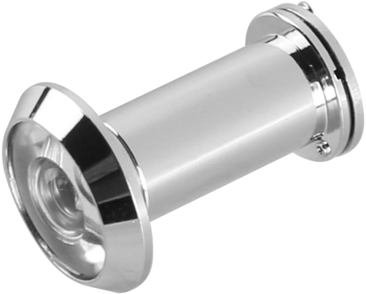 Dailygoods- Deurspionkijker 220° Groothoek - Privacy Cover - Geschikt voor deurdiktes 35-60 mm - Eenvoudig te installeren - Puur koper - Helder chroom - Deurkijker