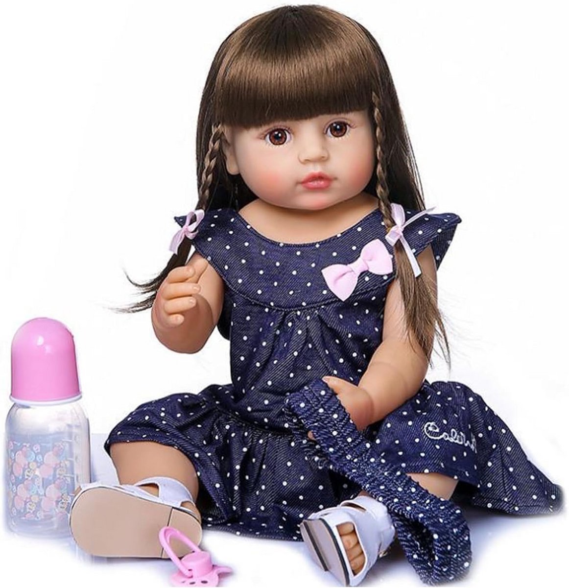 Babypop Jongen - Echte Baby - Gevoelspel Stimuleren - Volledig Siliconen - 55 cm - Niet gespecificeerd