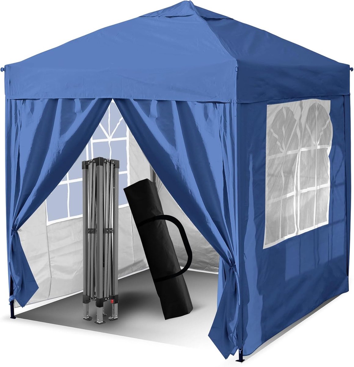 Pop-up paviljoen - Tuinhuisje feest - Buiten evenementen - Afneembare zijwanden - 3 x 3 meter - Blauw