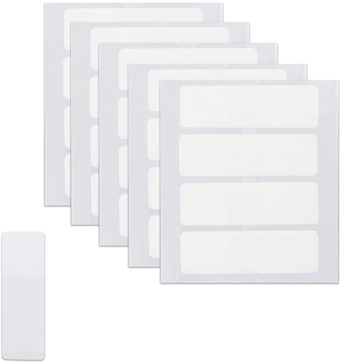 Dailygoods- Indexlabels 500 Stuks - Zelfklevende Stickers - Beschrijfbare Tabbladen - 3,9 x 1,2 cm - BOPP-materiaal - Geschikt voor Notitieboeken - Plaklabels