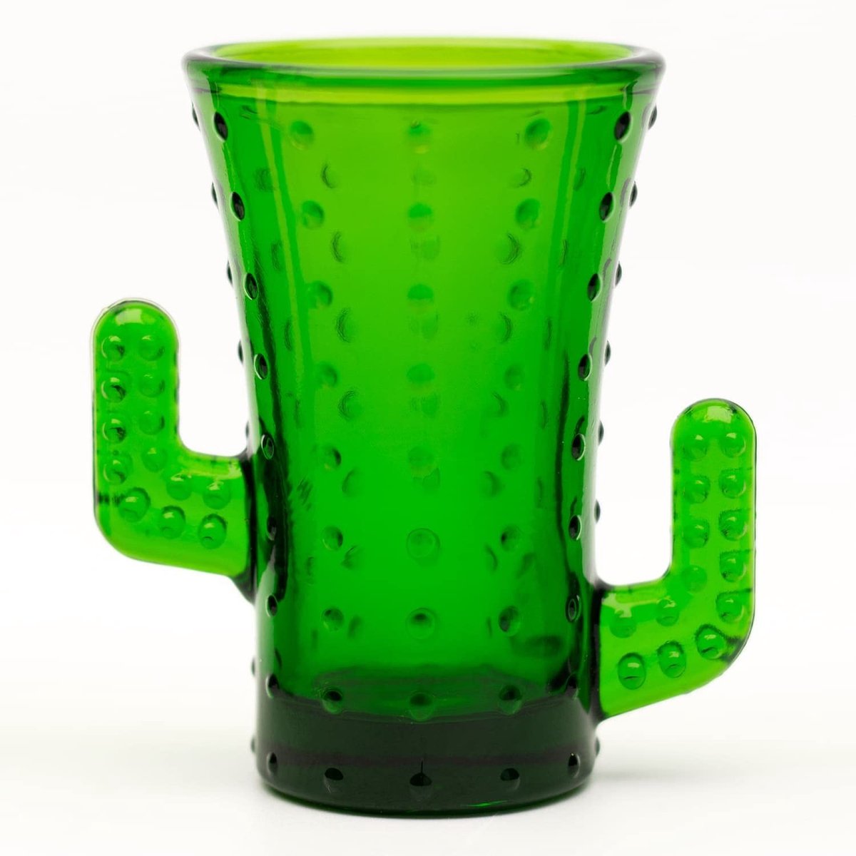 Dailygoods- Tequila Shotglazen 50ml - Cactusvorm - Set van 4 - Borrelglaasjes - Drinkbekers - Transparant gekleurd glas - Borrelglazen