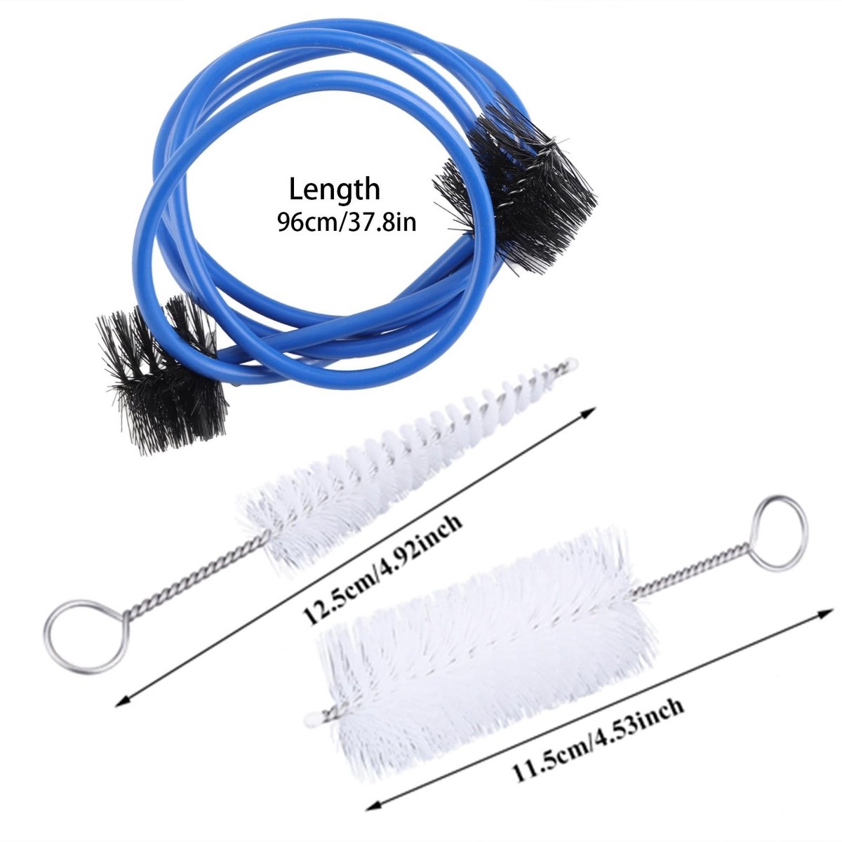 Dailygoods- Accessoires - Reinigingsset Trompet - 3 Soorten Borstels - Lichtgewicht - Duurzaam - Hoogwaardige Materialen - Trompetborstel