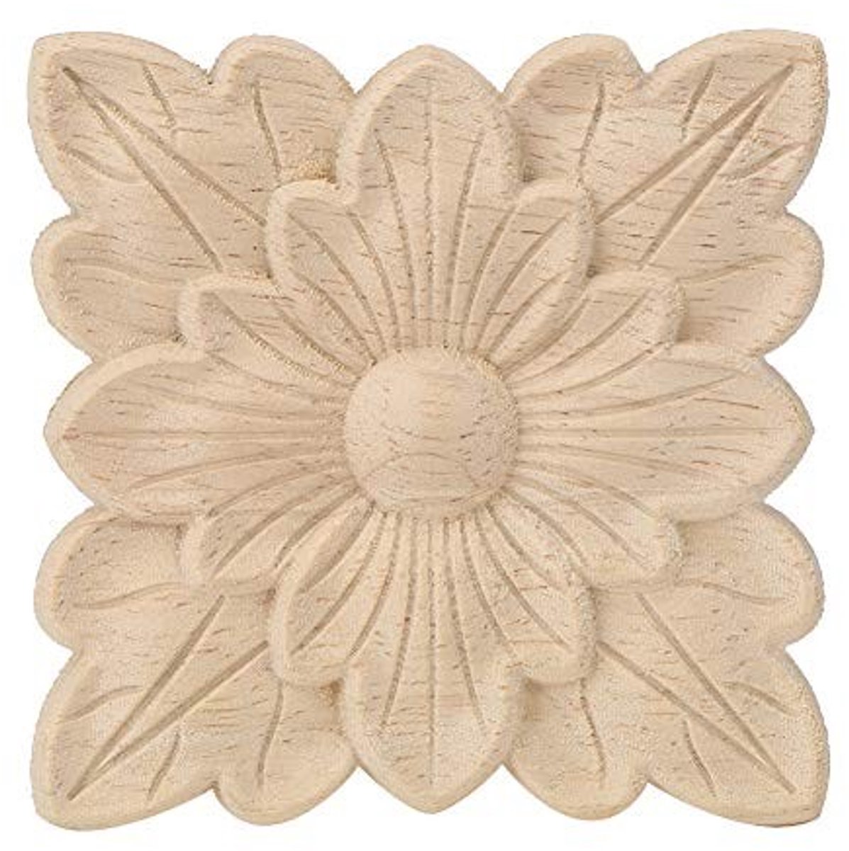 Dailygoods- Hout Gesneden Applique - Decoratie Meubel - Decoratie Muur - Decoratie Tuin - Decoratieve Schaal - Bloem Patroon