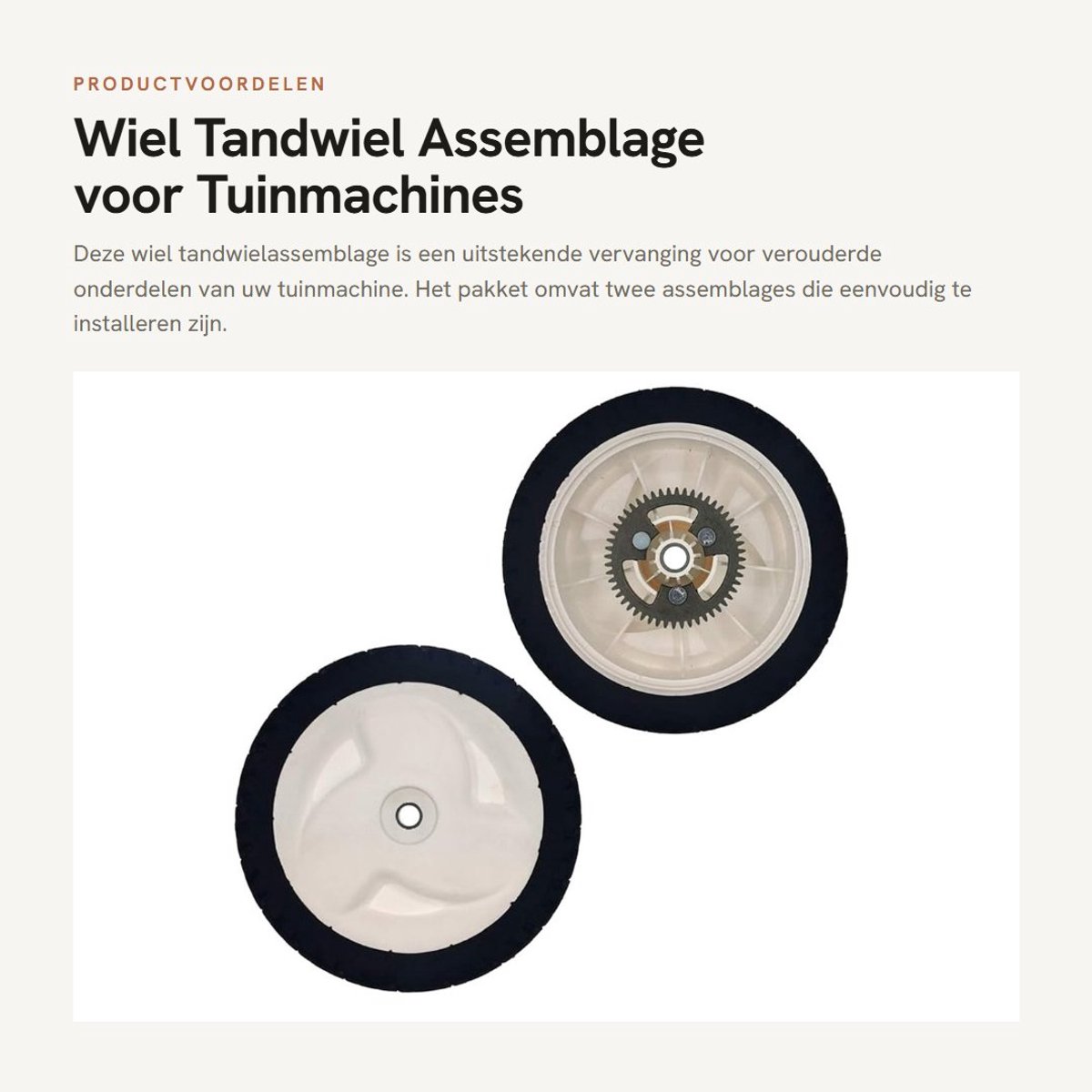 Dailygoods- Wielgear 2x - Tandwielen - Assemblage - Vervangt 105-3024/105-3025 - Geschikt voor Toro 105-3036 - Tandwiel