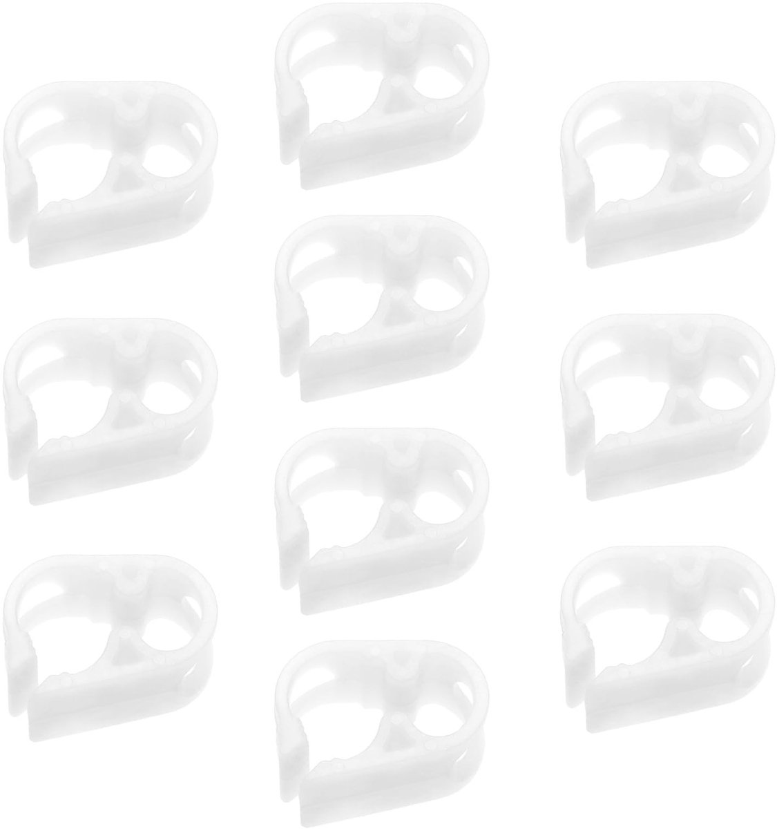 Dailygoods - Verstelbare buisklemmen - PP-slangklemmen - Waterstroomcontrole - Wit - Vloeistofstroomregeling - Perfect voor klusprojecten - Geschikt v...