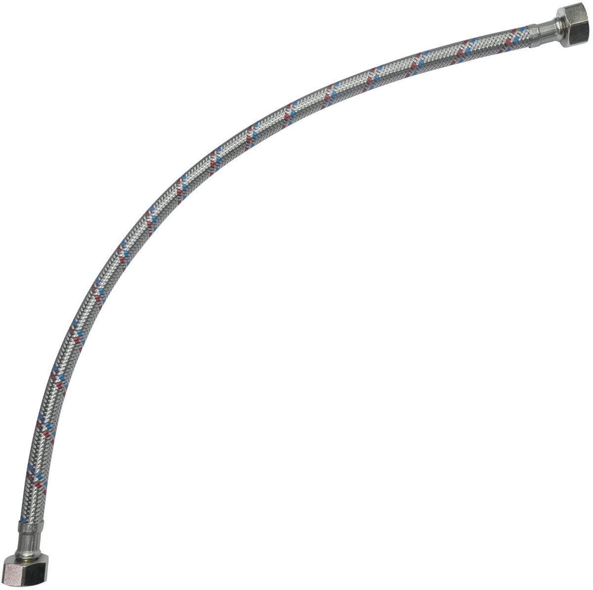 Dailygoods- Aansluitslang Flexibel 500 mm - 1/2" Vrouwelijk/Vrouwelijk - Sanitaire Mengkraan - Watervoorziening - Maximale Druk 1 MPa - Temperatuur 90 °C - Kraanslang