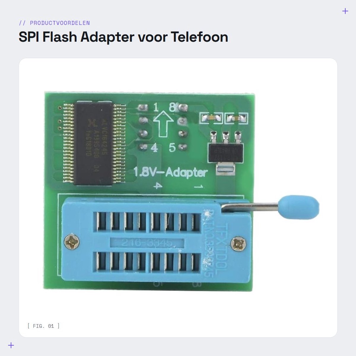 Dailygoods - SPI Flash Adapter voor Telefoon Moederbord met Programmeermodule
