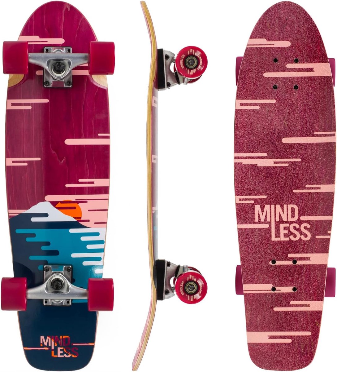 Longboard Cruiser Skateboard Dek Stad Snel Verplaatsen Houten Constructie 28 Inch