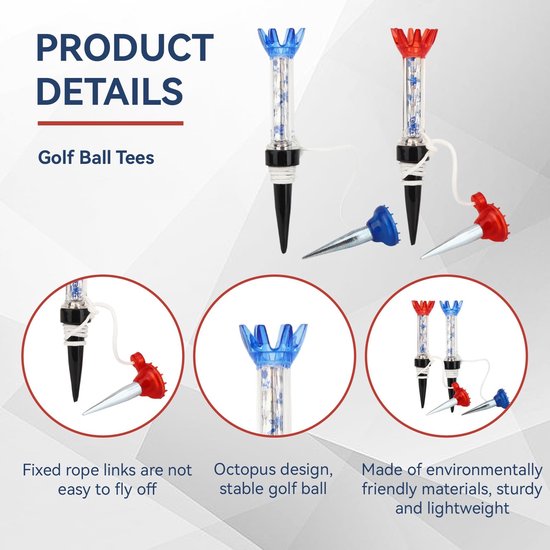 Dailygoods- Golf Tee - Magnetische Verbinding - Golftraining - Driving Range Tee - Schokbestendig - Duurzaam - 4 Stuks van Dailygoods — afbeelding 4