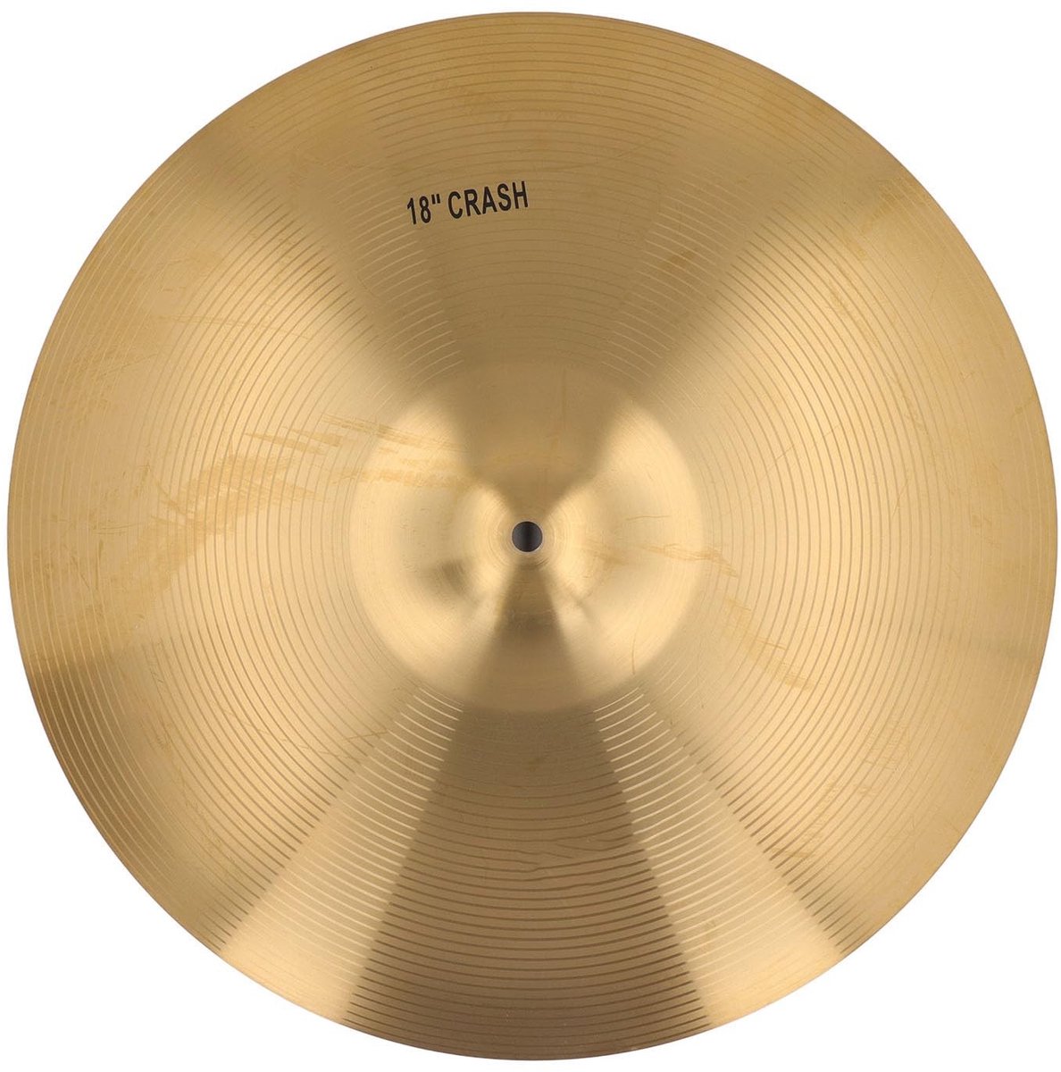 Dailygoods- Crash Cimbaal 18 inch - Traditioneel Messing - Helder Geluid - Duurzaam - Professioneel - Unieke Uitstraling - Drumbekken