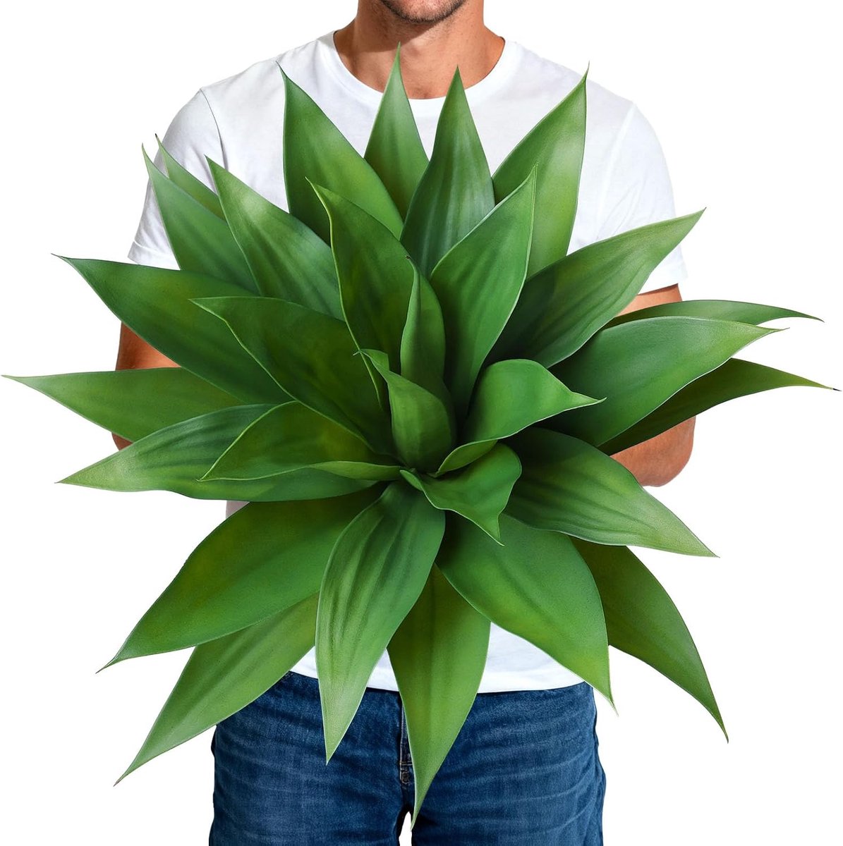 Kunstplanten nep agave vetplant 61 cm – Realistische decoratie voor binnen en buiten