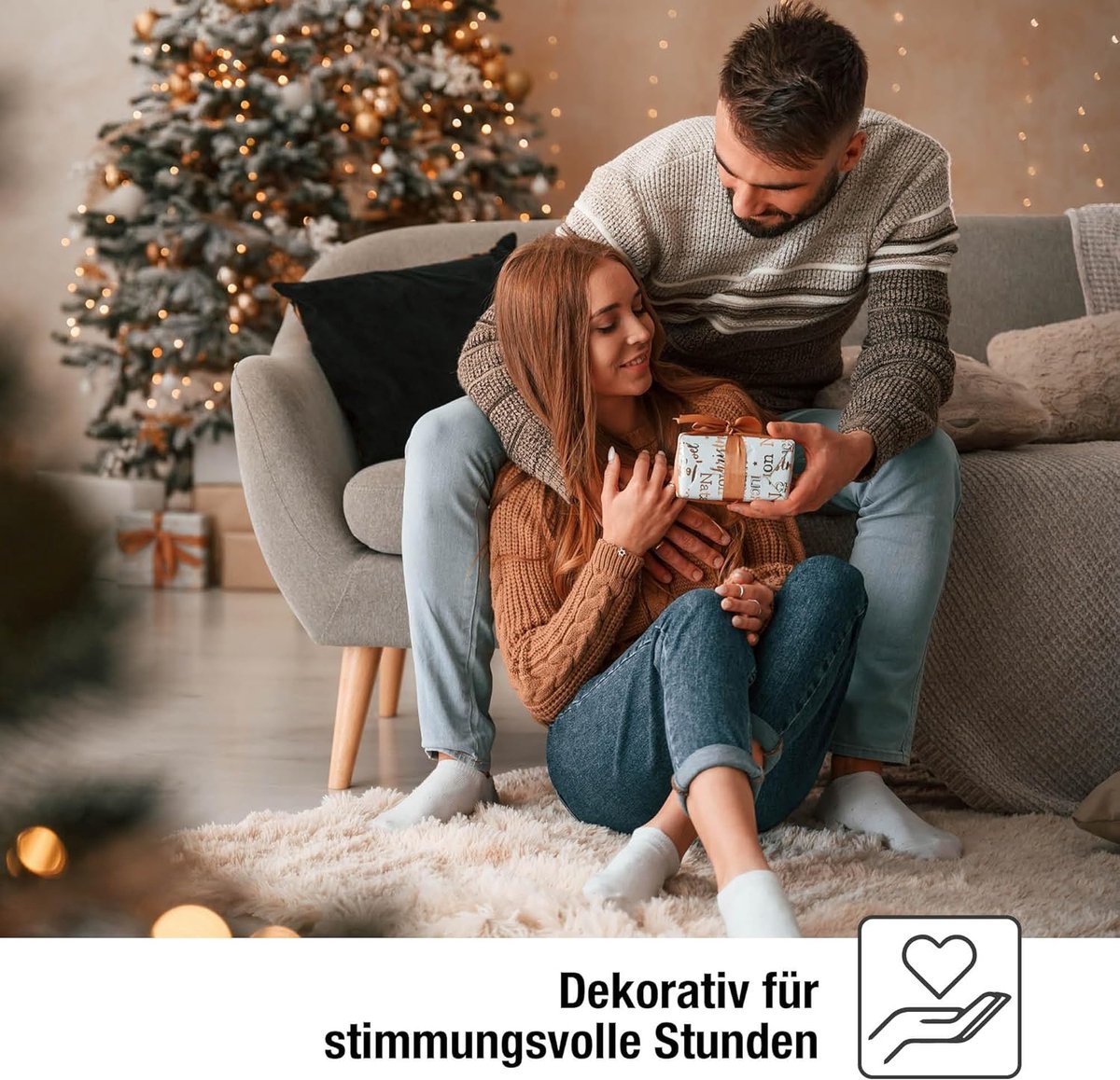 Kerstboomverlichting LED - Kaarsjes snoer - Feestelijke sfeer - Warm wit licht - 57 m - Groen – foto 2