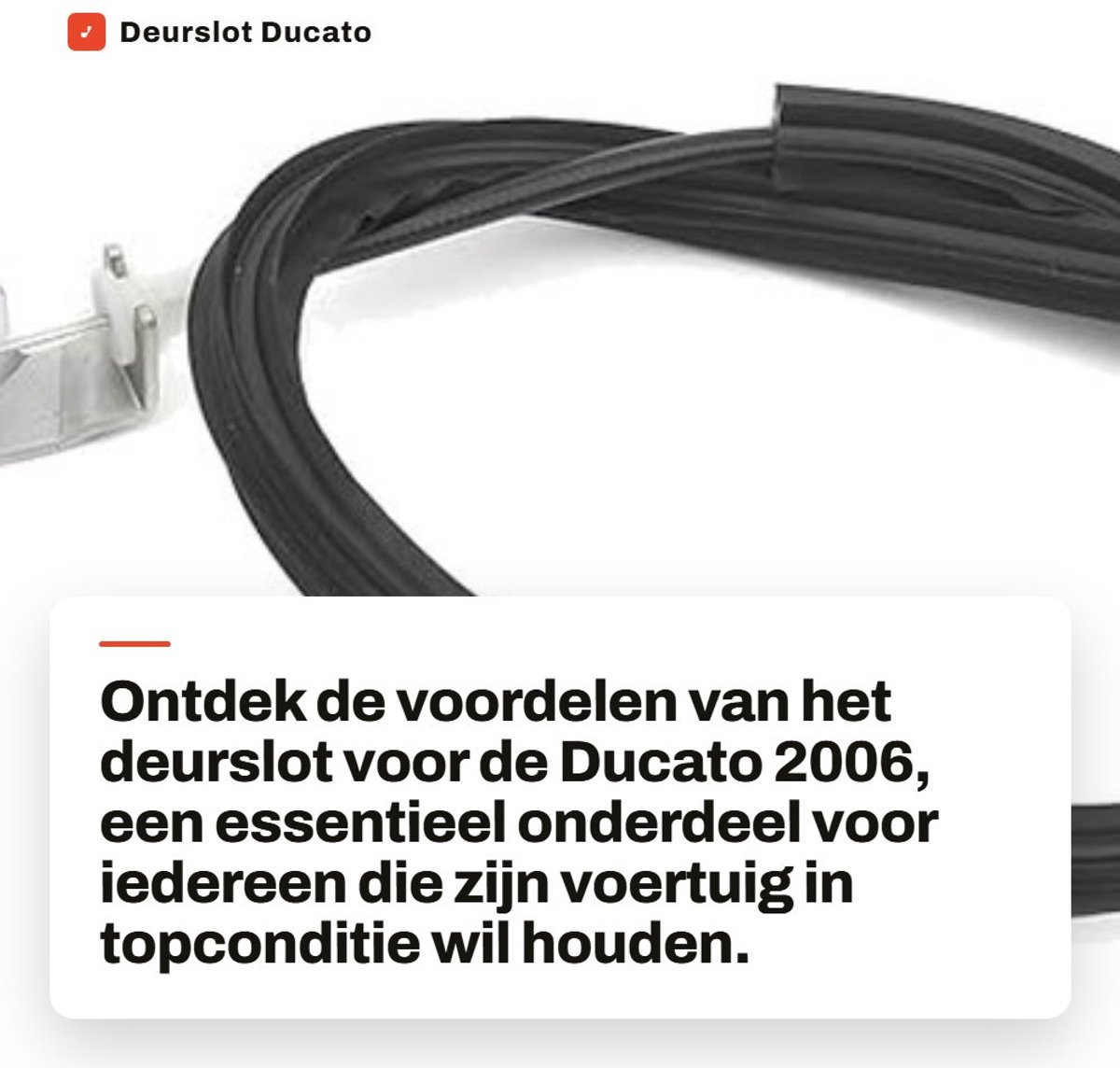 Dailygoods- Deurslot Hoogwaardig Materiaal - Deurslot Achterdeur - Duurzaam - Eenvoudig te Installeren - Geschikt voor Ducato 2006 - Kabelslotset - Autoslot