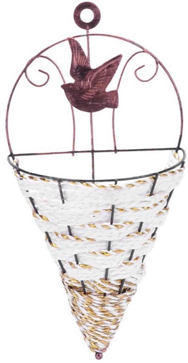 Dailygoods- Bloemenstandaard Geweven Kunstmatige Planten - Bloemenstandaard Binnen - Wanddecoratie - Bruiloft Bloemenmand - Decoratieve Hanger - Pastorale Stijl - Bloemenhanger