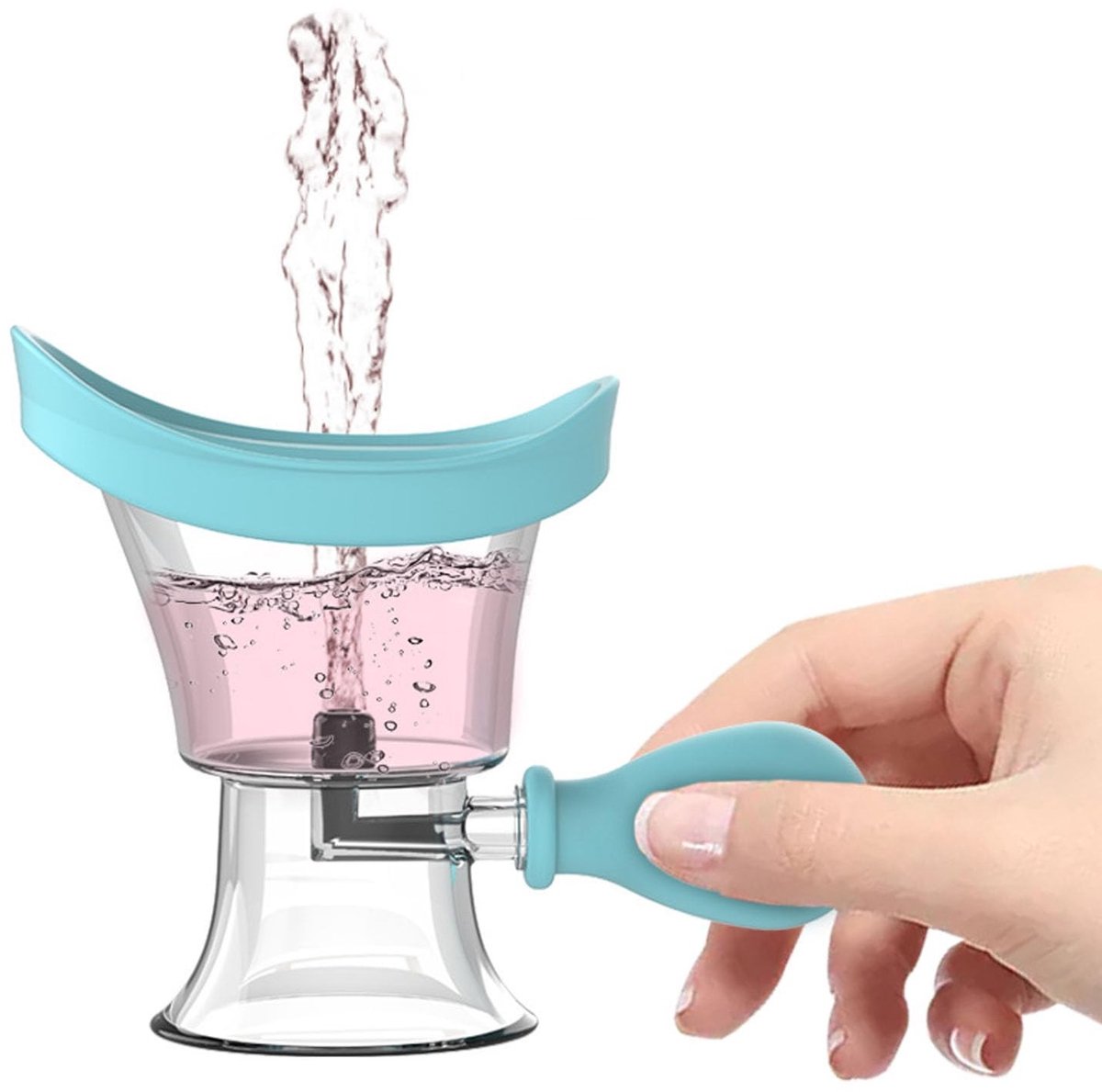 Dailygoods- Oogspoelbekers herbruikbaar - Oogreiniger siliconen - Oogwasbekers met luchtdrukfunctie - Waterdicht ontwerp - Perfecte pasvorm - Voor kalmeren van vermoeide ogen