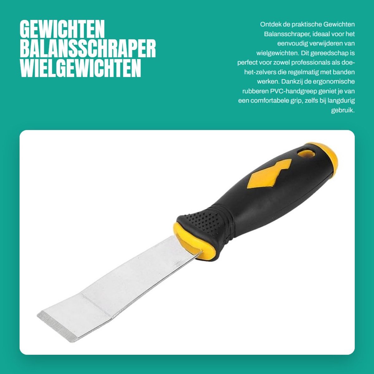 Dailygoods- Balansschraper Antislip Handgreep - Wielgewichten - Bandenmontagegereedschap - Demontagegereedschap - Gesmeed Staal - Duurzaam en Sterk