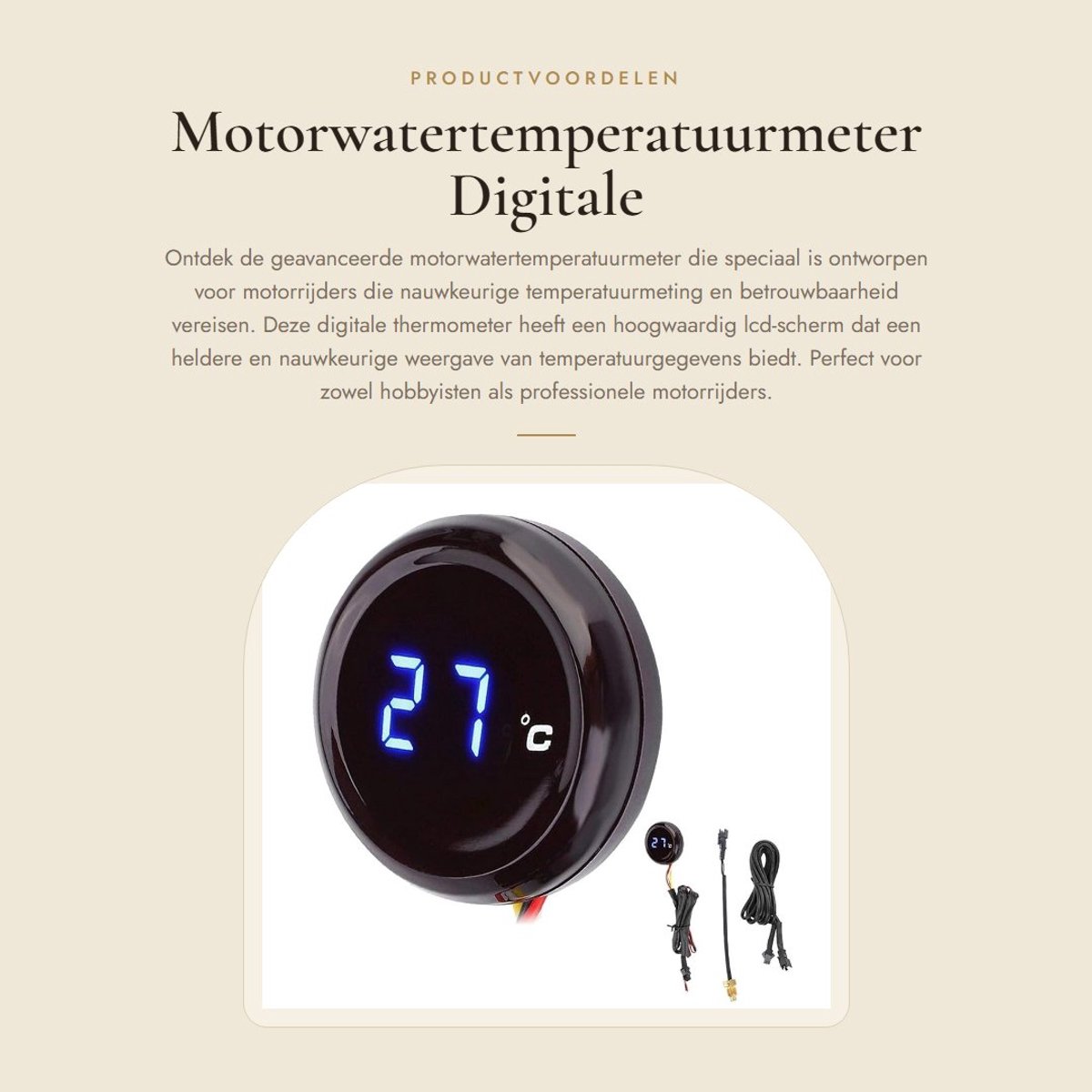 Dailygoods- Watertemperatuurmeter Digitale LCD - Universele Thermometer - Waterdicht - Corrosiebestendig - Hoge Resolutie - Eenvoudig Design