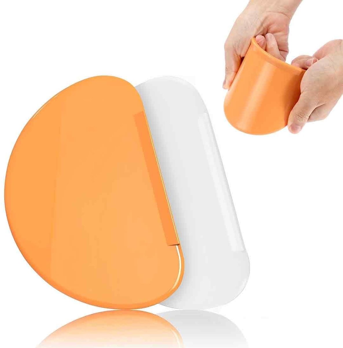 Dailygoods- Gebakhoorn Set van 2 - Siliconen Spatel - Kunststof Deegschraper - Bakgereedschap - 15,2 x 10,3 cm - Duurzaam en Makkelijk te Reinigen