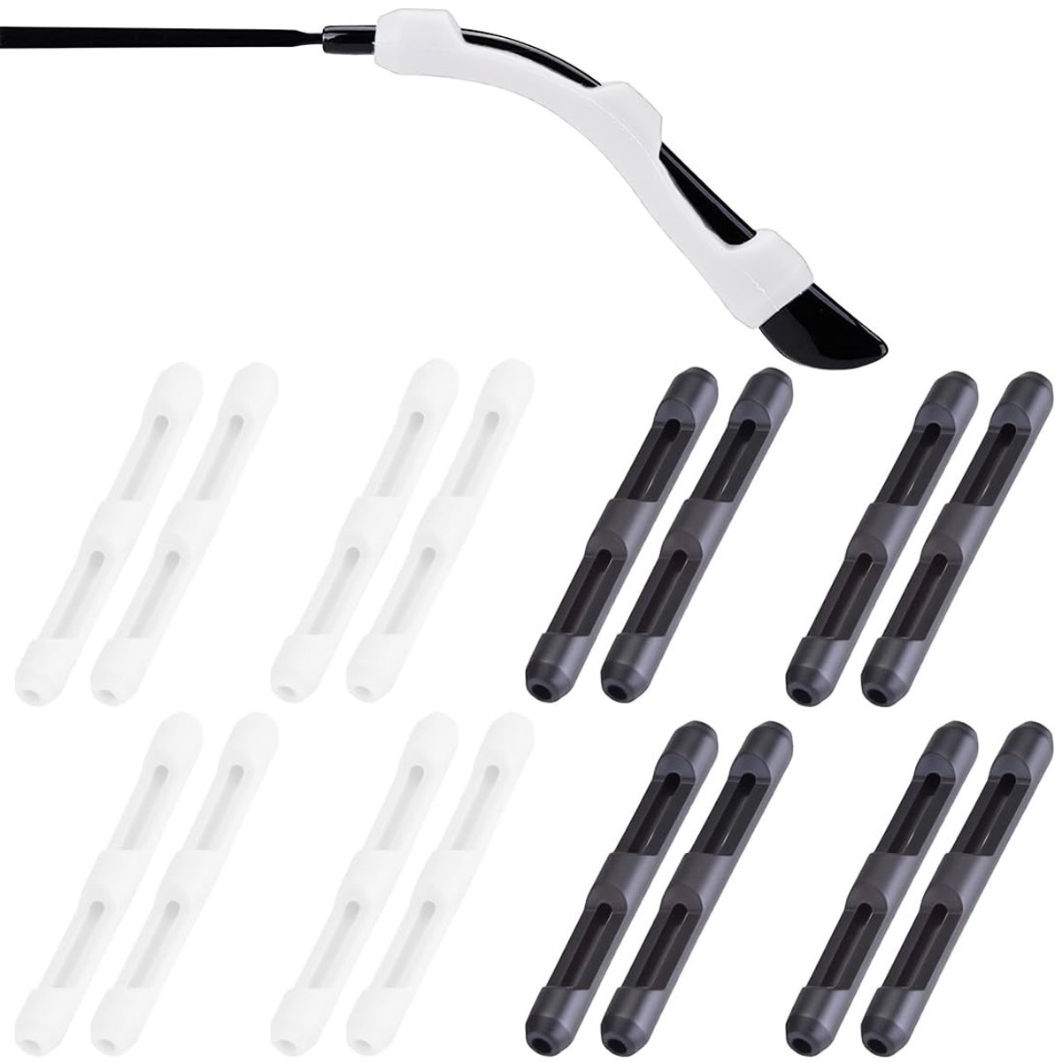 Dailygoods- Brillenpootjes 8 Paar - Antislip Oorkussens - Siliconen Beugelafdekkingen - Hypoallergeen - Herbruikbaar - 5,5 x 0,7 cm - Brilaccessoires