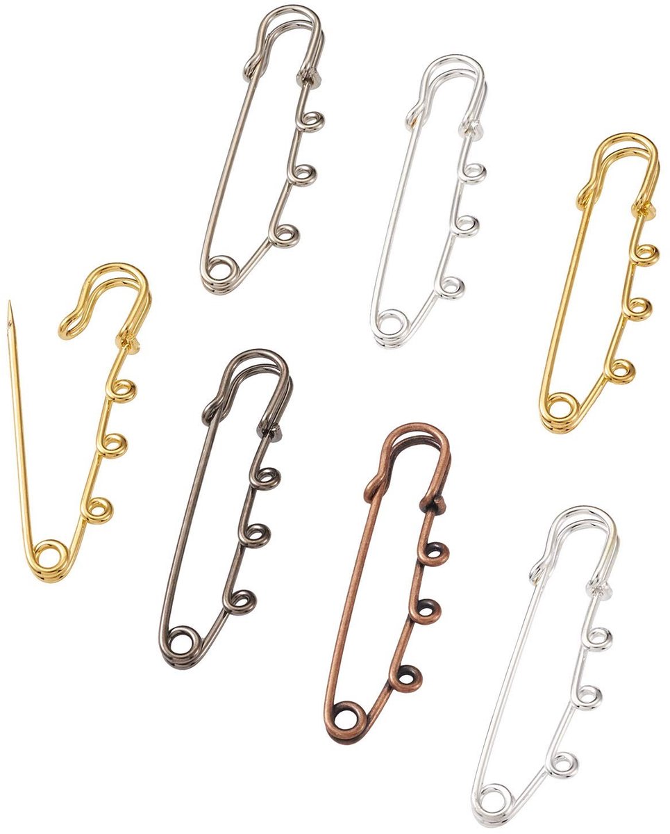 Dailygoods- Veiligheidspins 50 Stuks - Veiligheidsspelden Groot - Kilt Naalden - Deken Pins - Ambachten - 5 Kleuren