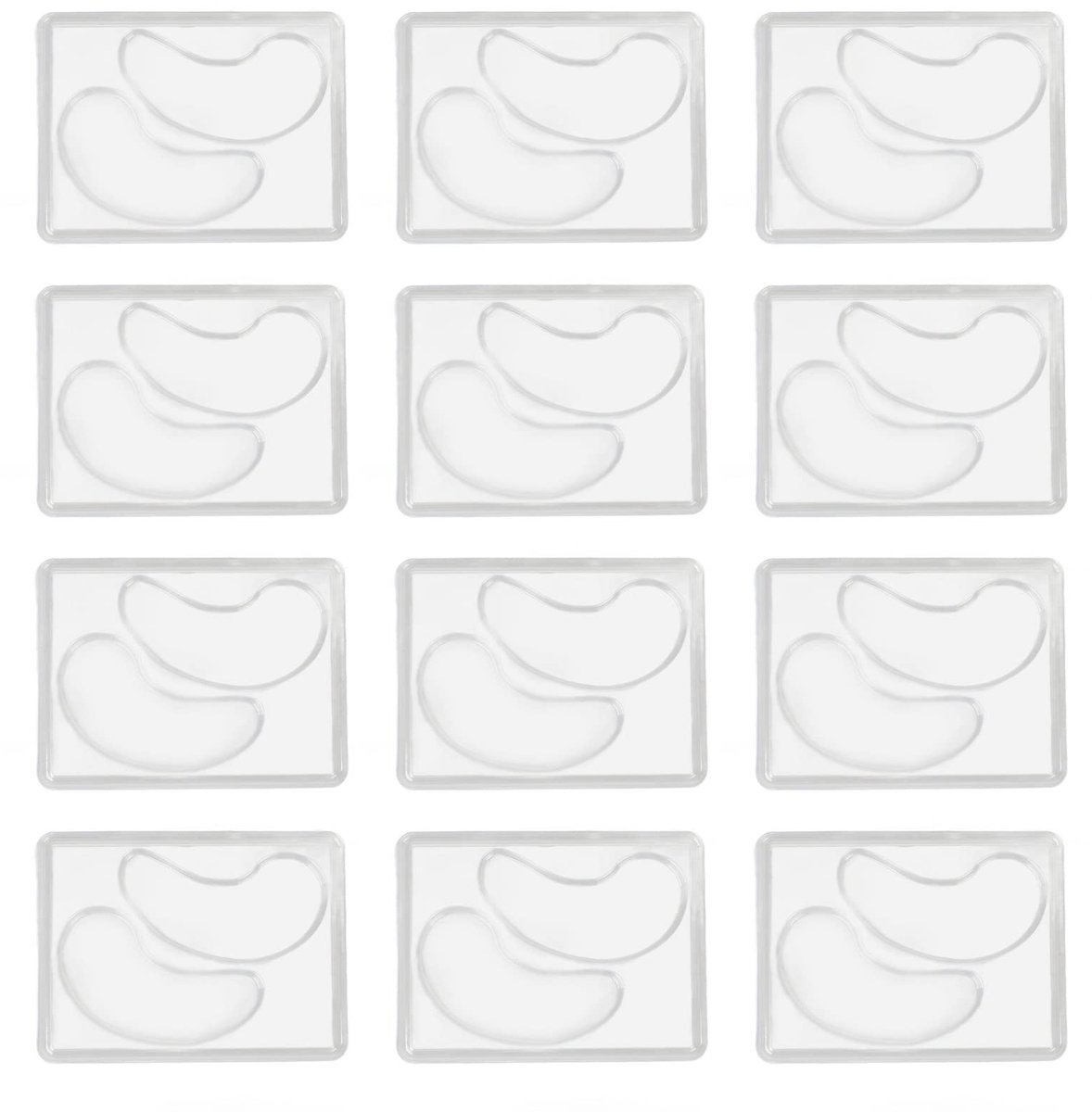 Dailygoods- Oogmasker Herbruikbaar - 12 Stuks - Transparant - Onder Ooglapjes - Veilige Natuurlijke Materialen - DIY Mallen - Oogpatch