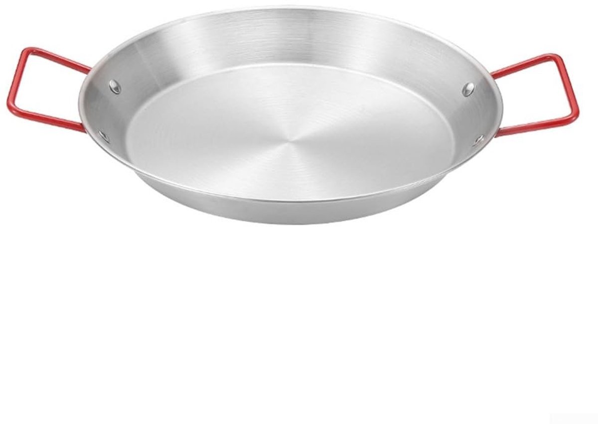 Dailygoods- Zeevruchtenpan Roestvrij staal - Draagbare Paellapan - Antiaanbaklaag - Kookplaat - Snackbak - 20 cm