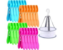 Wasknijpers Set - Kleding Clips - Was Drogen - Winddicht Ontwerp - 48 Stuks - Multicolor