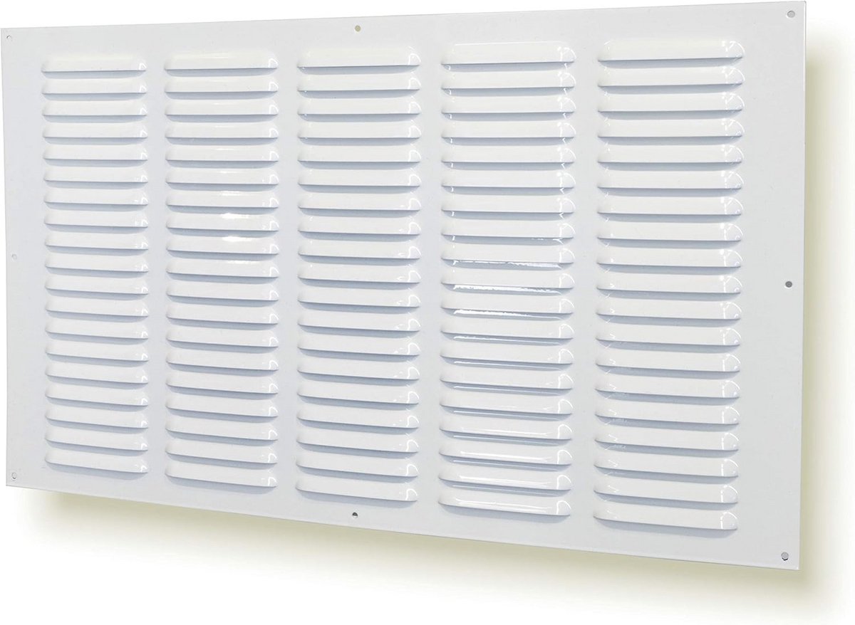 Ventilatierooster Metaal - Ontluchting Rooster - Ventilatie Afdekking - Eenvoudige Montage - 50x30cm - Wit