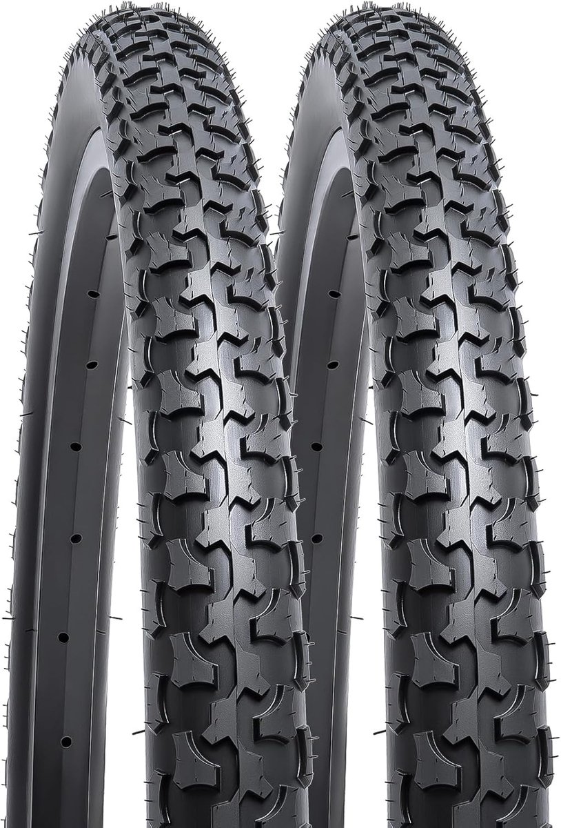 Fietsbanden Set - Banden Mountainbike - All-road Rijden - Diep Profiel - 24x1.75 Inch - Zwart