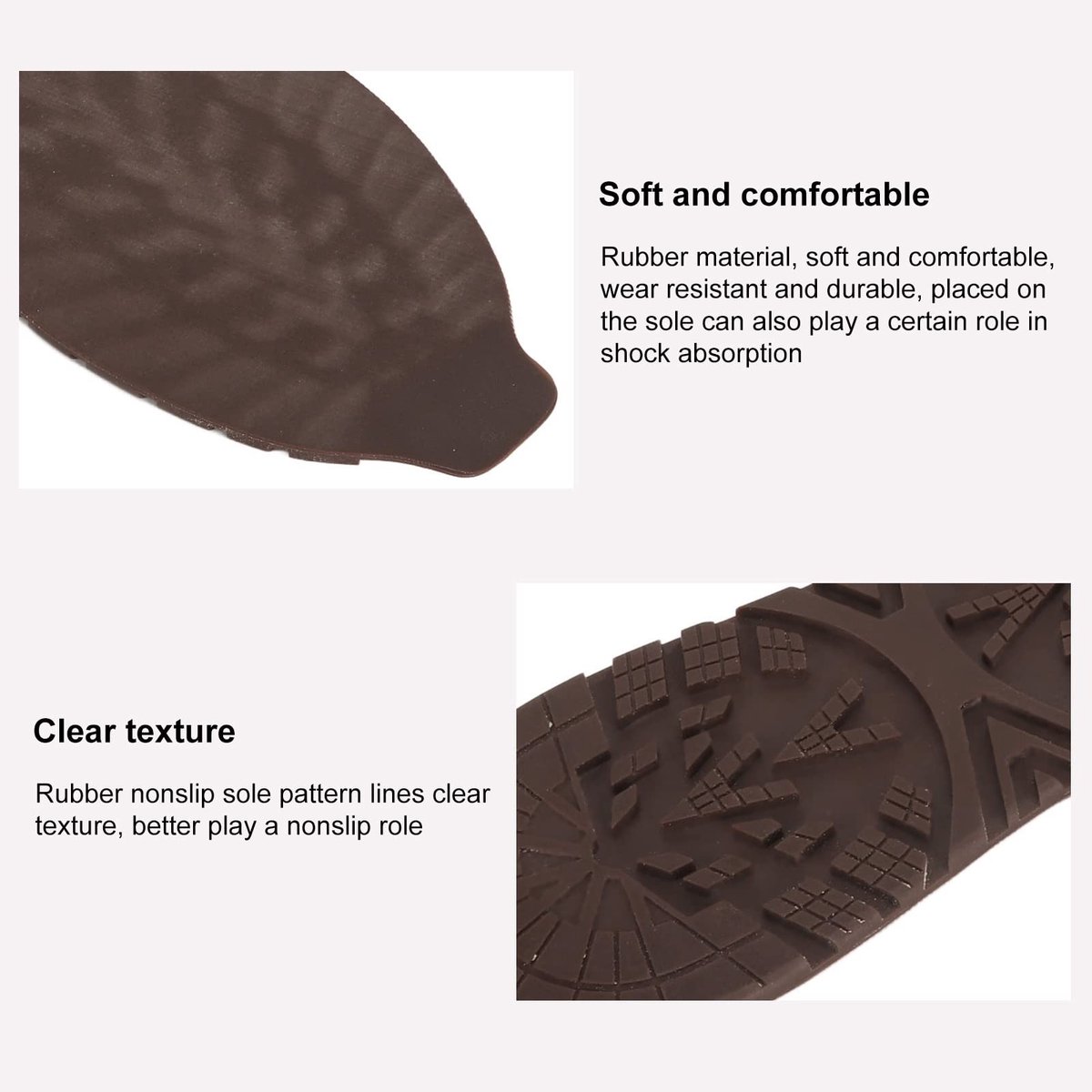 Dailygoods- Schoenzolen Antislip - Zachte Snijbare Rubber - Schokabsorptie - DIY Reparatie - Lichtgewicht - Eenvoudig te Installeren - Schoenbodem