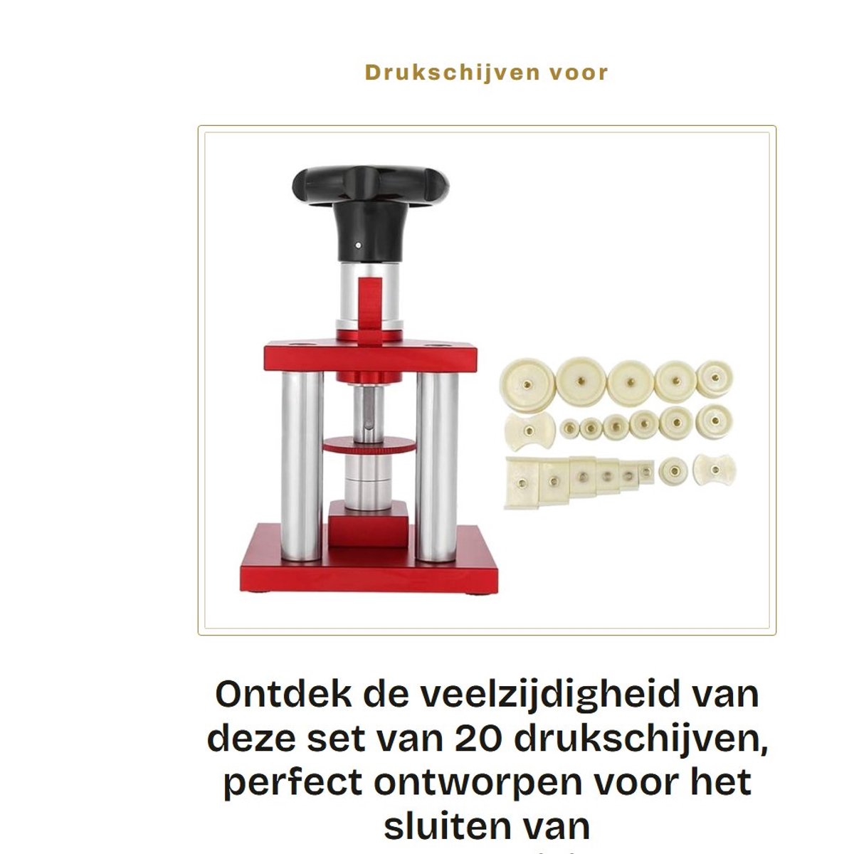 Dailygoods - Drukschijven voor Horloge Behuizing - Set van 20 - Ideaal voor Reparatie - Geschikt voor M6 Schroefdraad - Horloge Accessoires - Handig G...