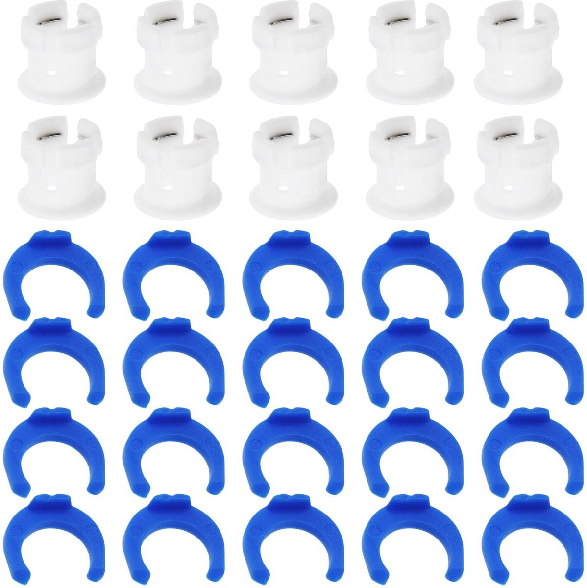 Dailygoods- Buis Koppeling 10 Sets - Klem/Clip - Compatibel met 6 mm 3D-printers - Roestvrij Staal - Veilig Materiaal - Lange Levensduur