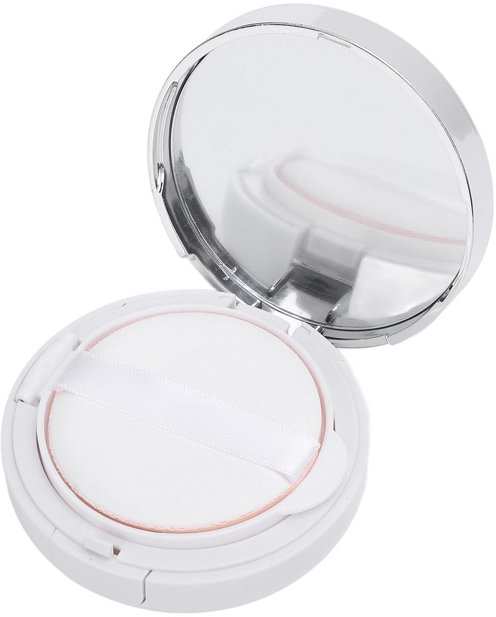 Dailygoods- Poedercontainer Draagbaar - Luxe Make-up Doos - Verzegeld Deksel - Spiegel - Zacht en Glad - Geschikt voor Cosmetica - Make-updoos