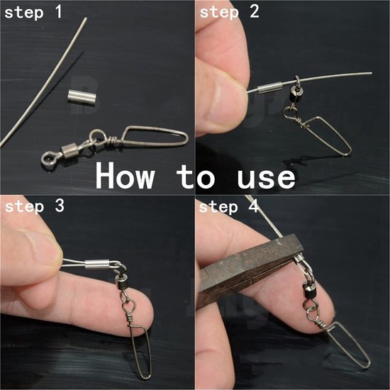 Dailygoods- Klemhuls 200 Stuks - Koper Crimp Ringen - Dubbele Knijp Huls - Visslijn Beugel - 0.8mm/1.2mm - Corrosiebestendig Koper - Klemring — afbeelding 5