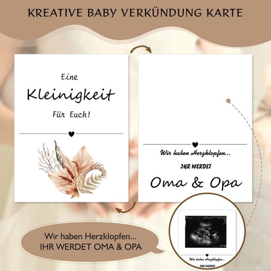 Zwangerschap Aankondiging Cadeauset voor Aanstaande Opa en Oma - Sokken en Kaart van Merkloos — afbeelding 2